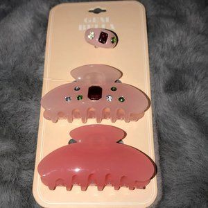 Pink Hair Claw and Ring Set #2112